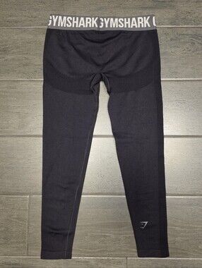 GYMSHARK Black Grey Flex Seamless Butt Lifting Sculpting Glute Contour Leggings